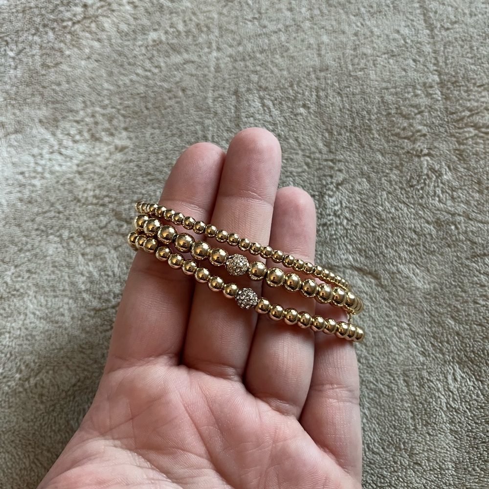Anne Klein Gold Beaded Bracelets